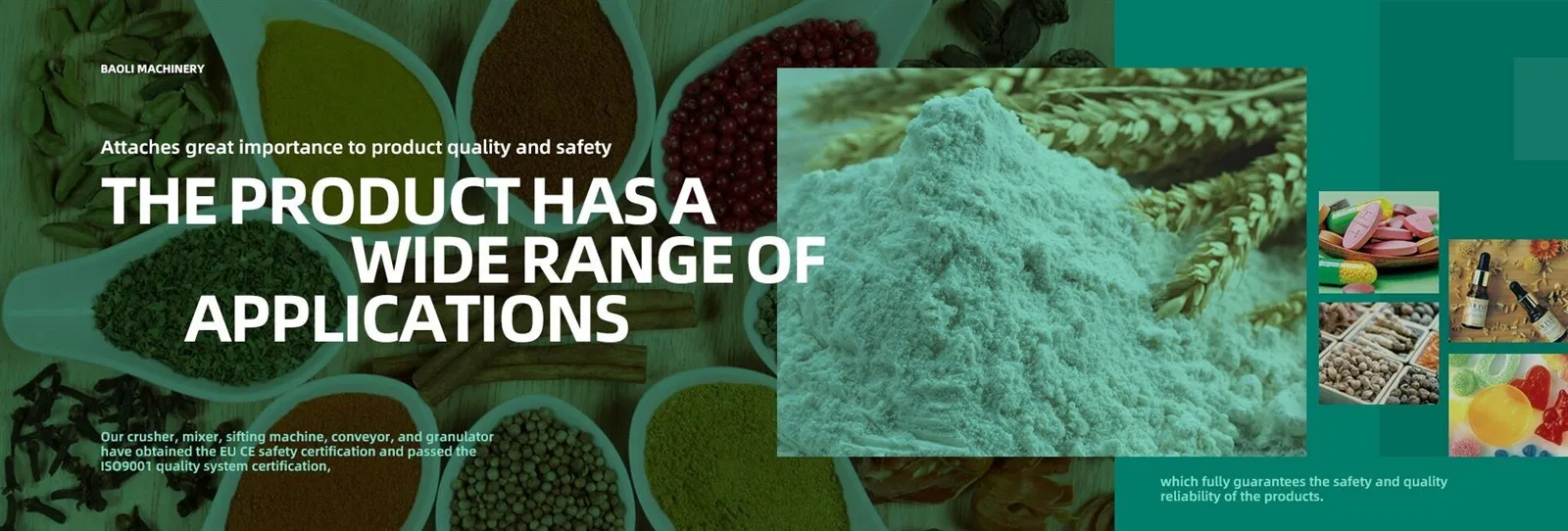 BAOLI Grinding & Mixing Machine Applications